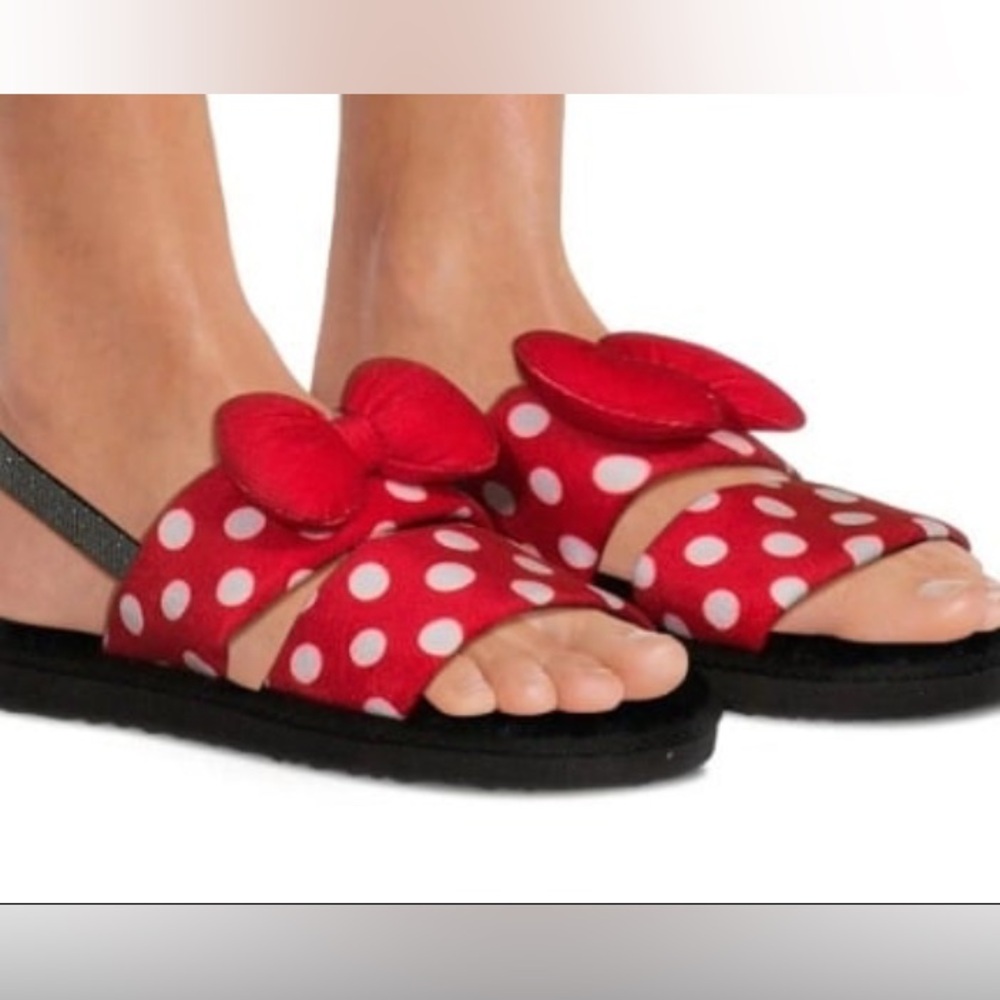 Disney Minnie Mouse Women's Double Band Slippers
